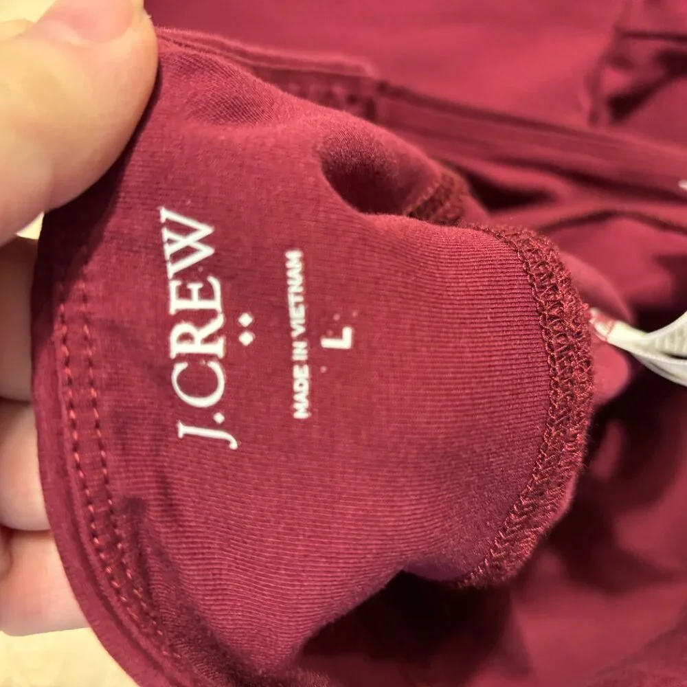 🔥J CREW Women's Cranberry Pull-on Flare Leg Pants - Size‎ L